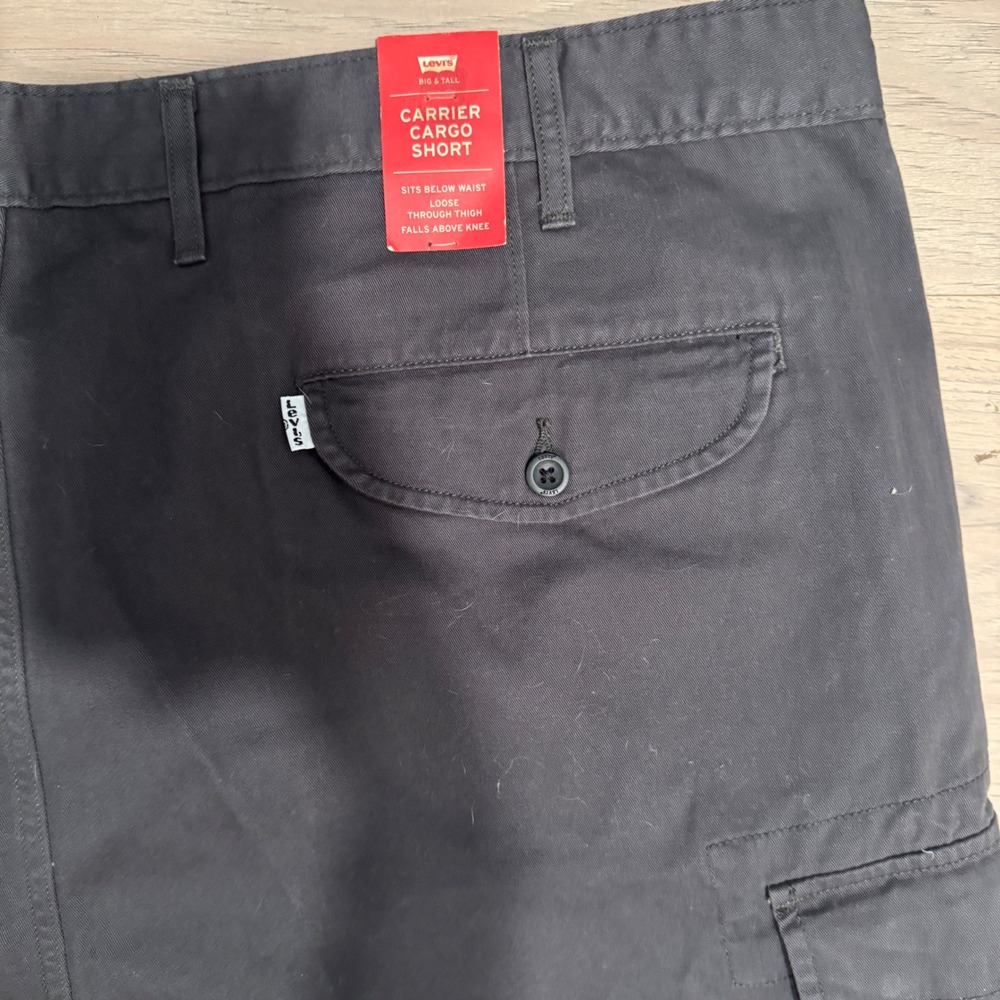 Levi's Big & Tall Carrier Cargo Shorts Size 46 NWT Gray‎ Outdoor Casual - Picture 5 of 7